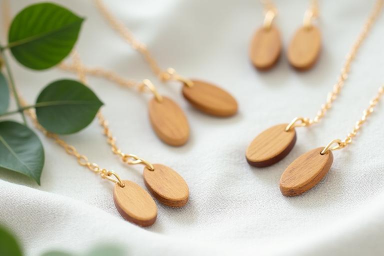 Bijoux hypoallergéniques en bois naturel
